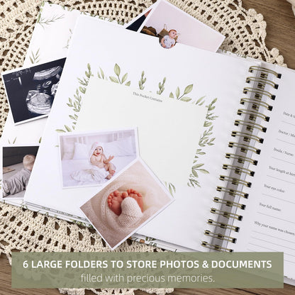 Keepsake Baby Memory Book - First 5 Year Journal - Gender Neutral Gift - Scrapbook or Photo Album for New Parents - Records Every Milestone from Birth to Age 5