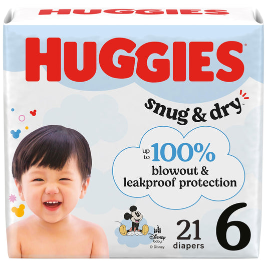 Huggies Size 1 Diapers, Snug & Dry Newborn Diapers, Size 1 (8-14 lbs), 38 Count, Packaging May Vary