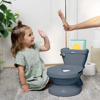 Summer Infant by Ingenuity My Size Potty Pro in White, Toddler Potty Training Toilet, Lifelike Flushing Sound, for Ages 18 Months+, Up to 50 Pounds