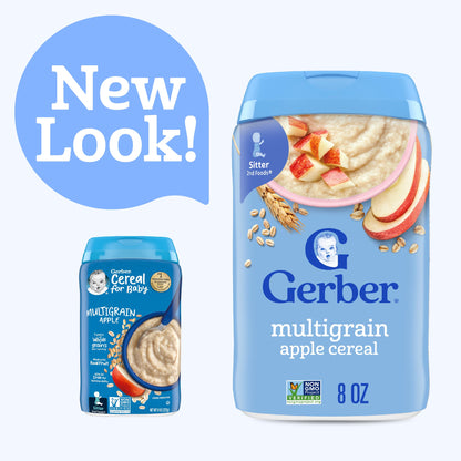 Gerber Toddler Food, Multigrain Banana Apple Strawberry Cereal, 8g Whole Grains, Iron, Zinc & Vitamin B12, Toddler Cereal, 6-Pack
