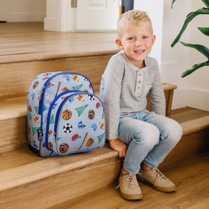 Wildkin 12-inch Kids Backpack – Padded, Adjustable, Ideal for Daycare & Travel - Trains, Planes, and Trucks