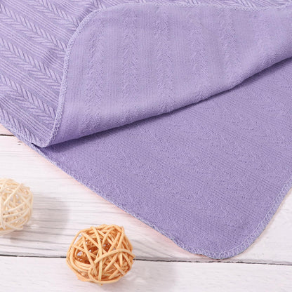 Newborn Receiving Blanket with Bow Hat Mittens Wooden Card Set Wheat-Pattern Newborns Toddler Baby Boy Girl Nursery Swaddle Wrap