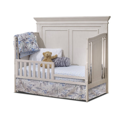 Sorelle Furniture Portofino Crib,Classic 4-In-1 Convertible Crib,Brushed Ivory Crib Made of Wood,Non-Toxic Finish, Wooden Baby Bed,Toddler Bed,Child’s Daybed and Full-Size Bed-Ivory