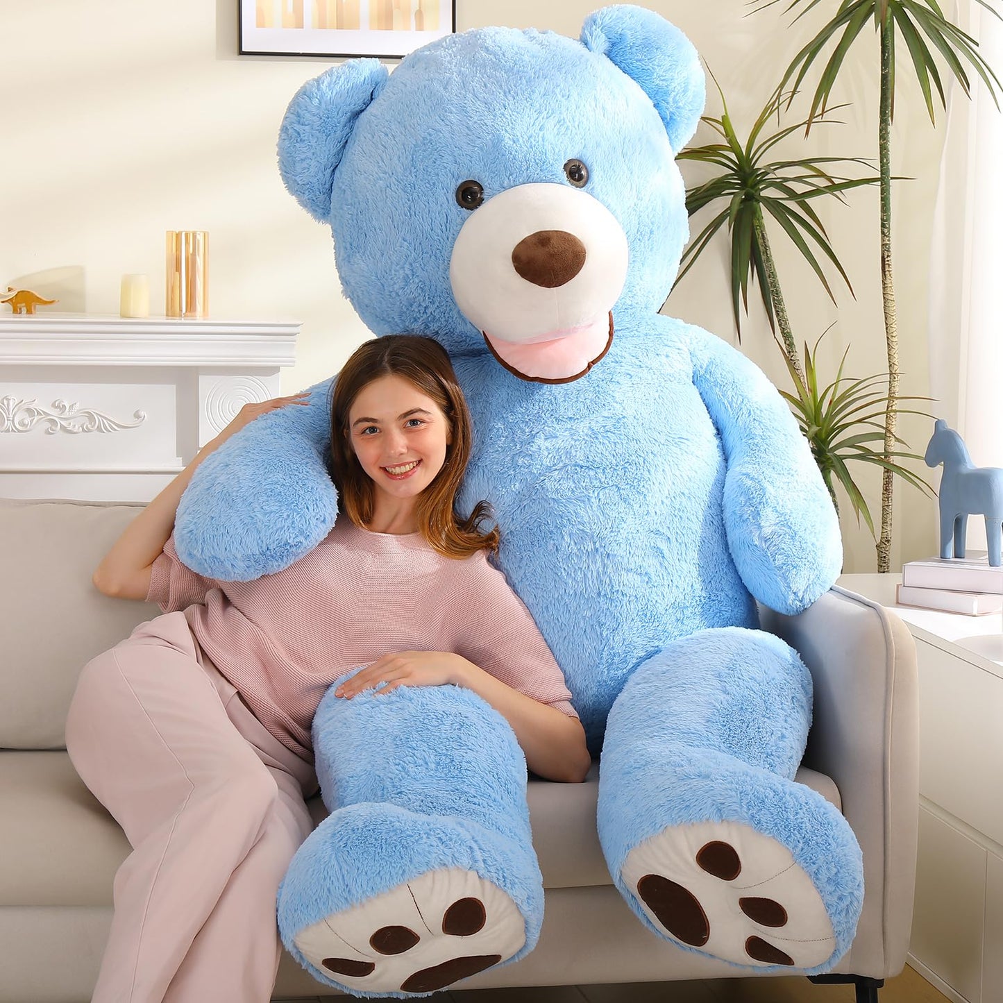 MaoGoLan Giant Teddy Bear Stuffed Animal, 10 Feet Tall, Jumbo Size Plush, Charming and Fluffy for Decorations, Celebrations, Valentine's Day