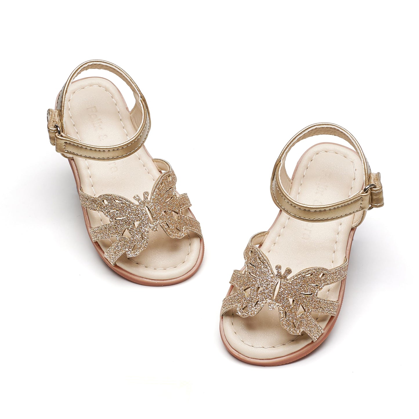 Felix & Flora Toddler Girls Sandals Soft Rubber Flats Summer Baby Flower Girl Shoes.