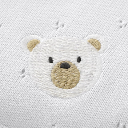 mimixiong Organic Cotton Baby Blanket Neutral Knitted Soft Crib Nursery Swaddling Receiving Blankets for Newborn Baby Boy Girl 40x30 Inch (Oatmeal)