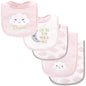 Hudson Baby Unisex Baby Cotton Terry Bib and Burp Cloth Set, Dinner Date, One Size
