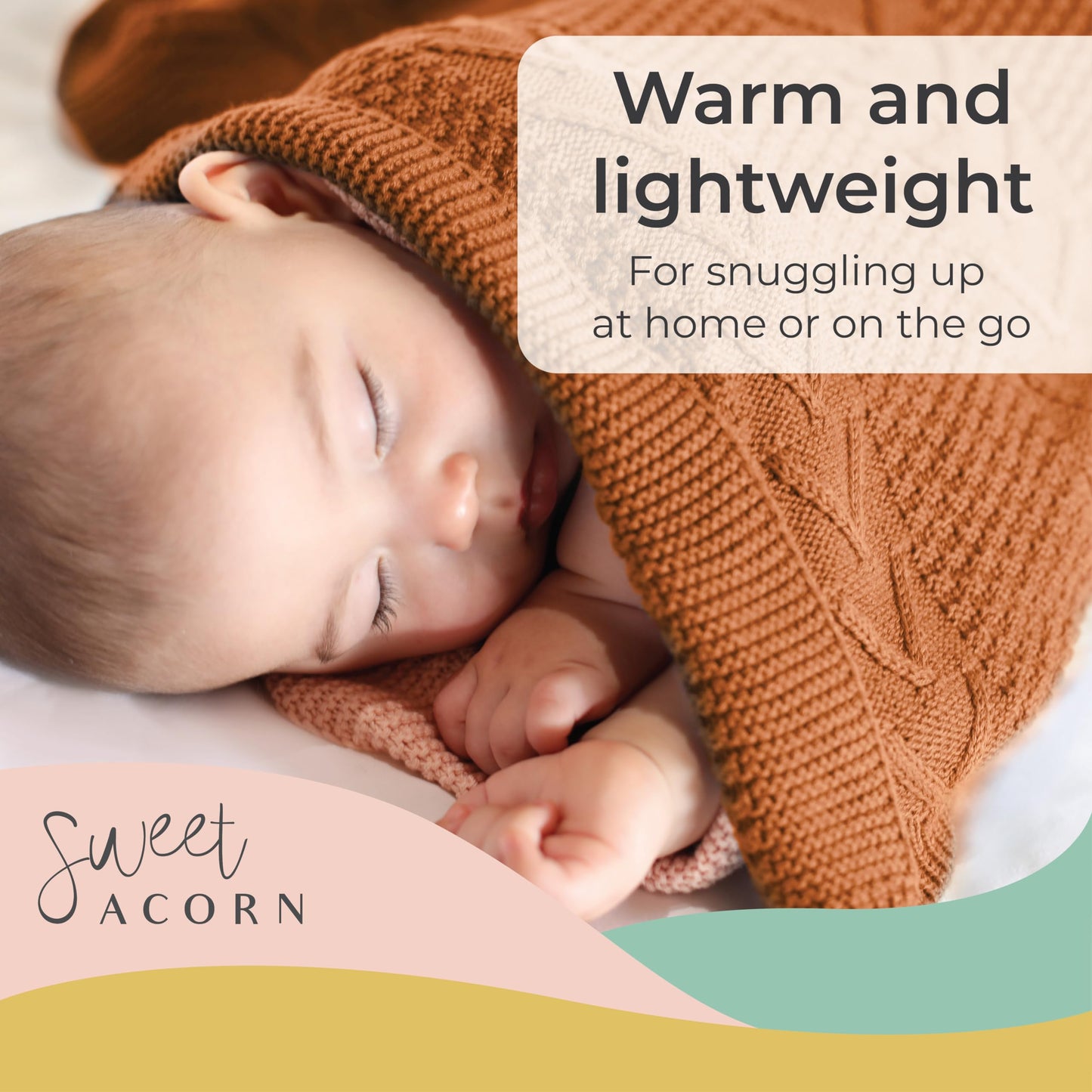Knit Baby Blanket in Elegant Pattern, Organic Cotton Blankets for Crib or Stroller, Receiving Blankets - Salt White