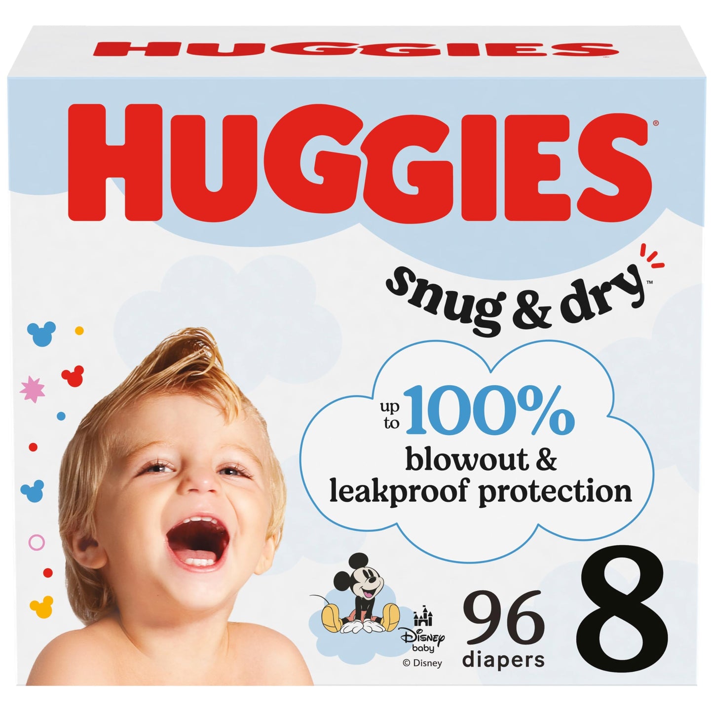 Huggies Size 1 Diapers, Snug & Dry Newborn Diapers, Size 1 (8-14 lbs), 38 Count, Packaging May Vary