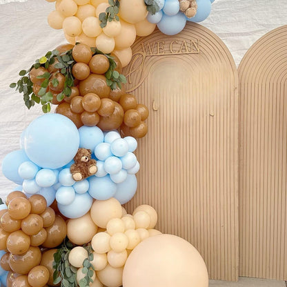 Beige Balloons, 60 PCS 12 Inch Cream Nude Sand White Clear Latex Birthday Balloons for Birthday Baby Shower Wedding Party Decorations