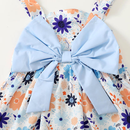 Newborn Infant Baby Girl Dress Toddler Girl Clothes Halter Backless Sleeveless Flower Sundress Summer Dresses for Girl
