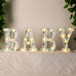 Woodland Greenery Centerpieces Baby Marquee Light up Sign Letters 8.26'' Baby Shower Letter Battery Operated Gender Reveal Birthday Party Decor for Home Table(Eucalyptus Leaf Baby,Green)