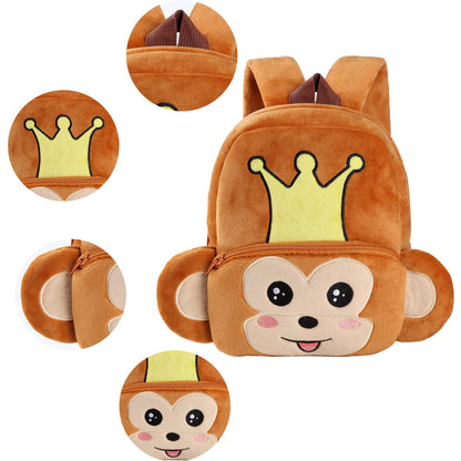MICHLEY Toddler Backpack Plush Animal SchoolBag Cartoon Girls Travel Bag Mini Baby Daypack for Kids Kindergarten Pre School Bags, Cow