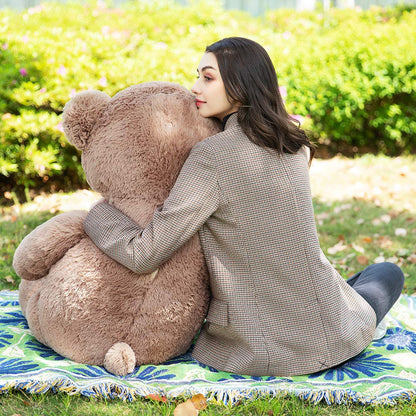 Tezituor 59" Gaint Teddy Bear Stuffed Animal,5ft Life Size Big Teddy Bears,Light Brown Cute Soft Plush Toy,Gifts for Kids Girls Boys Girlfriend Valentine,Christmas,Birthday,Baby Shower,Wedding Party