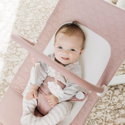 Baby Delight Alpine Deluxe Portable Bouncer, Infant, 0-6 Months, 100% GOTS Certified Cotton Fabrics, Organic Oat