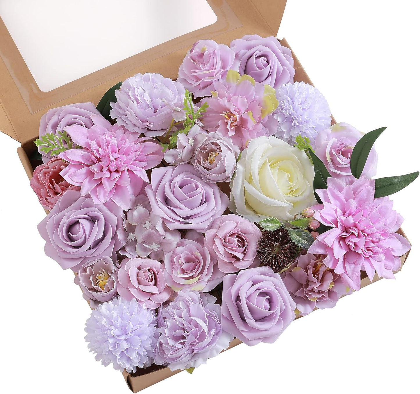 Artificial Flowers Combo, Fake Flowers for DIY Tables Centerpieces Baby Shower Bridal Shower Wedding Bouquet Arrangements Party Candle Holder Cake Decor Flower Home Decorations
