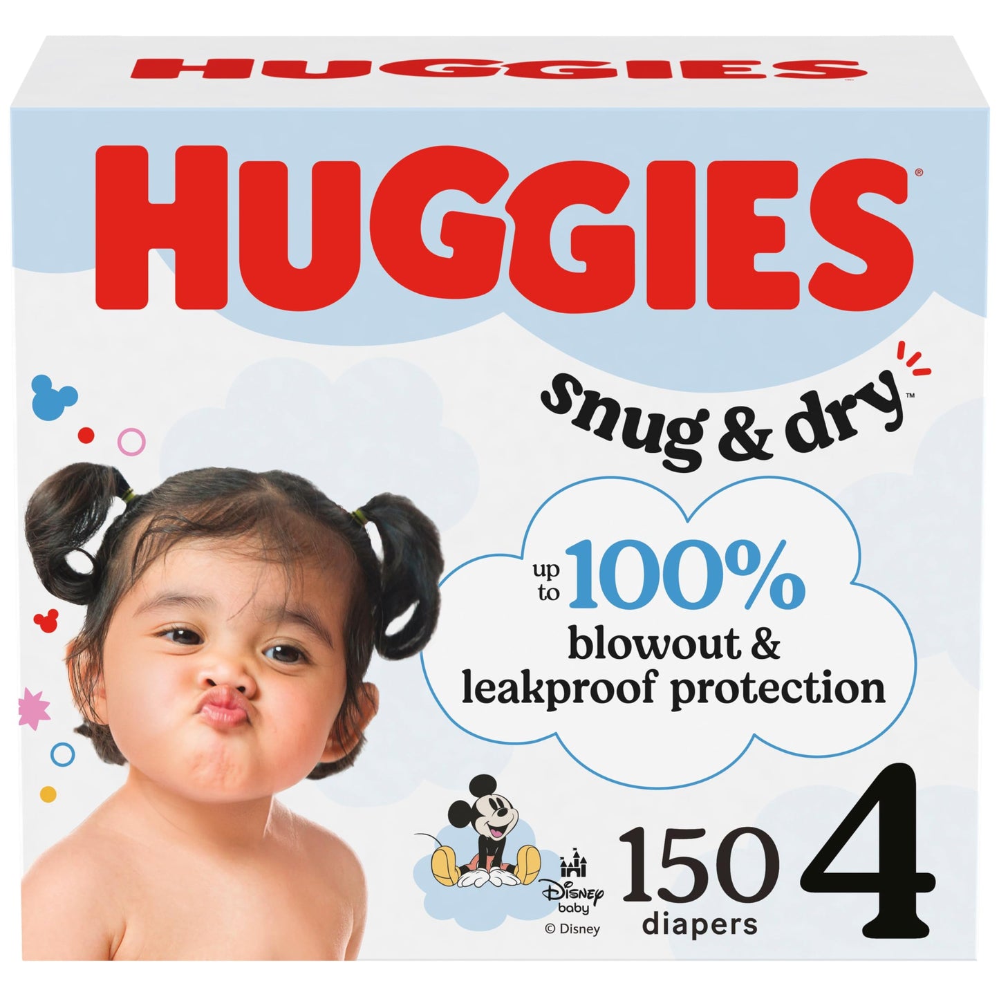 Huggies Size 1 Diapers, Snug & Dry Newborn Diapers, Size 1 (8-14 lbs), 38 Count, Packaging May Vary