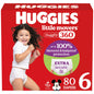 Huggies Size 4 Baby Diapers, Little Movers HuggFit 360° Baby Diapers with 360° Waistband, Size 4 (22-37 lbs), 144 Count, Packaging May Vary
