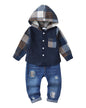NZRVAWS Baby Boy Clothes Toddler Outfit Infant 6 12 18 24 Months2 3 4T Sweatsuit Ripped Jeans Fall Winter Clothing