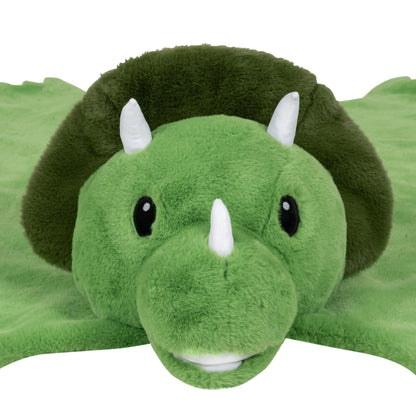 Plush PlushieRugs - Animal Rug for Kids Room, Fluffy Nursery and Fur Kids Rugs for Playroom - Big Large Stuffed Animals Irregular Shaped Rug that Works Great as Woodland Nursery Decor (Dinosaur)