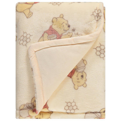 Disney Mickey Mouse, Minnie Mouse, Winnie The Pooh, Lilo and Stitch 2-Ply Infant Blanket - Soft Fleece with Polyfill - Cozy and Warm Baby Blanket for Baby Boys and Girls, 30x40 Inches