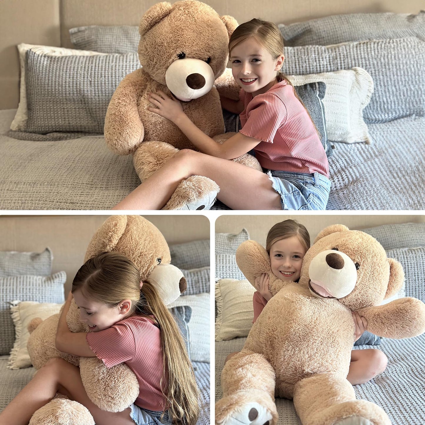 MaoGoLan Giant Teddy Bear Stuffed Animal, 10 Feet Tall, Jumbo Size Plush, Charming and Fluffy for Decorations, Celebrations, Valentine's Day