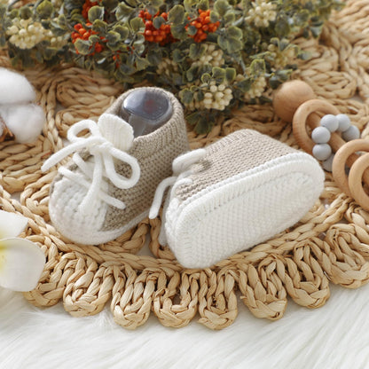 DovFanny Baby Booties Newborn Baby First Shoes Cozy Warm Knit Soft Booties for Toddler Infant Boy Girl