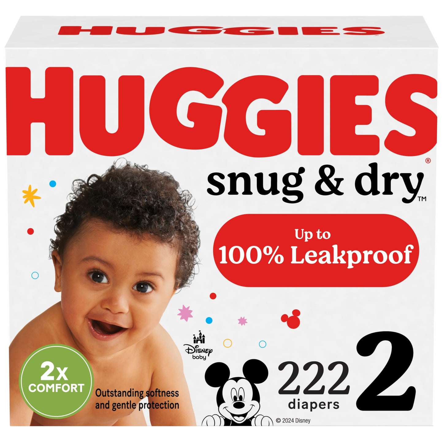 Huggies Size 1 Diapers, Snug & Dry Newborn Diapers, Size 1 (8-14 lbs), 38 Count, Packaging May Vary