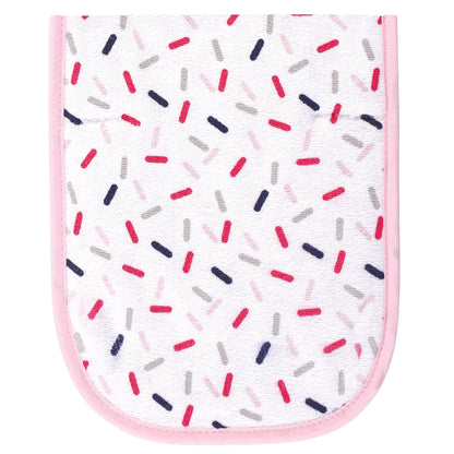 Hudson Baby Unisex Baby Cotton Terry Bib and Burp Cloth Set, Dinner Date, One Size