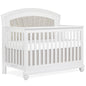 Evolur Nova 5-in-1 Convertible Crib in a Shimmering Stardust Finish, Crafted from Solid Wood, Features a Velvety upholstered headboard and Crystal-Like Accents on The Footboard