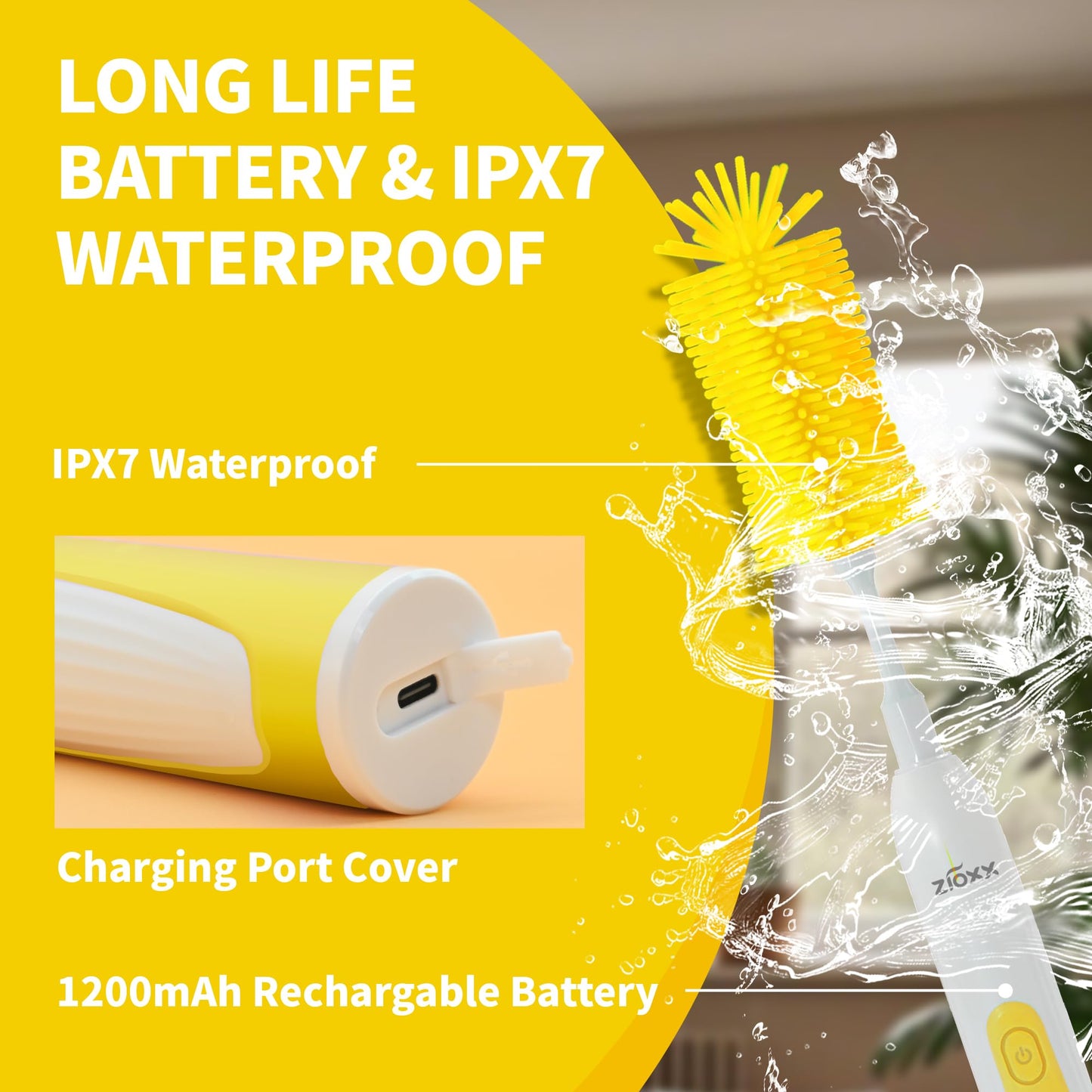 Electric Bottle Brush Cleaner New Upgrade, Portable Electric Baby Bottle Brush Cleaner for Travel, Travel Bottle Cleaner Kit with Nipple & Straw Brush, Perfect Mom Essentials After Birth Gift, Green