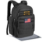 SHARKMOUTH Diaper Bag Backpack for Dad and Mom, Military Molle diaper Pack with Insulated Bottle Holders and Wipe Pocket