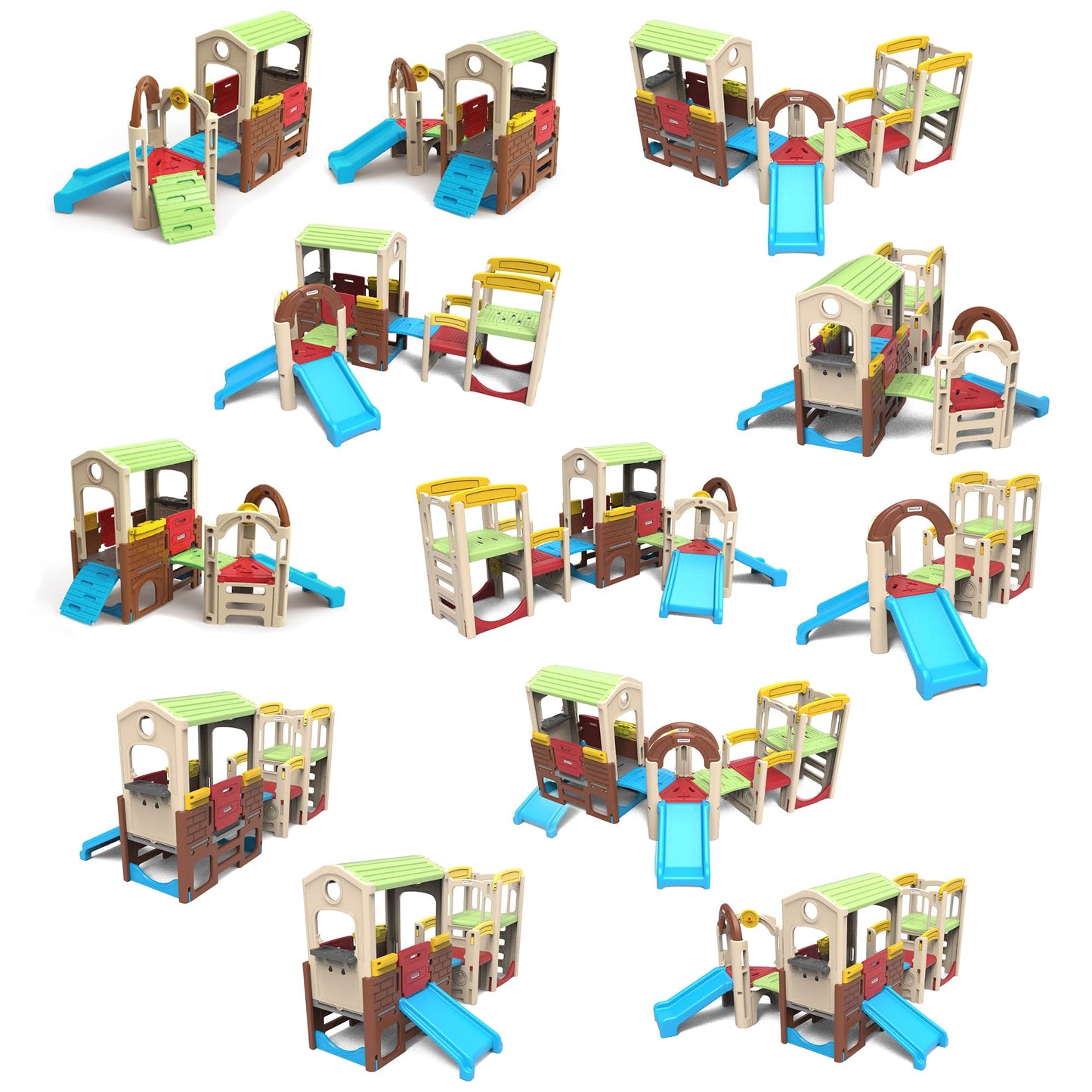 Simplay3 Young Explorers Modular Play System – Kids Activity Outdoor Playset for Children Age 18 mos - 6yrs – Toddler Playground Slide, Climb and Playhouse