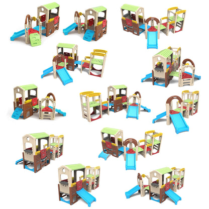 Simplay3 Young Explorers Modular Play System – Kids Activity Outdoor Playset for Children Age 18 mos - 6yrs – Toddler Playground Slide, Climb and Playhouse