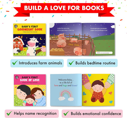 Madame Curie’s Baby's First Library Set of 5 | Baby Toys, for 0-3-6 Months, 0 to 1 Year Old, Toddler Board Books | Baby Shower, Birthday Gift Ideas for Newborn Girl & Boy, Infant Toys