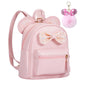 Cutest Toddler Polkadot Bow Mouse Ears Bag Mini Clear Fashion Shoulder Backpack for Teen Toddler Little Girls (clear)