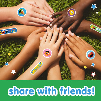 Sesame Street Kids Bandages, 100 CT | Great for Birthdays, Party Supplies Favors, Stickers, Stocking Stuffer or White Elephant Gift | Adhesive Bandages for Minor Cuts, Scrapes, Burns