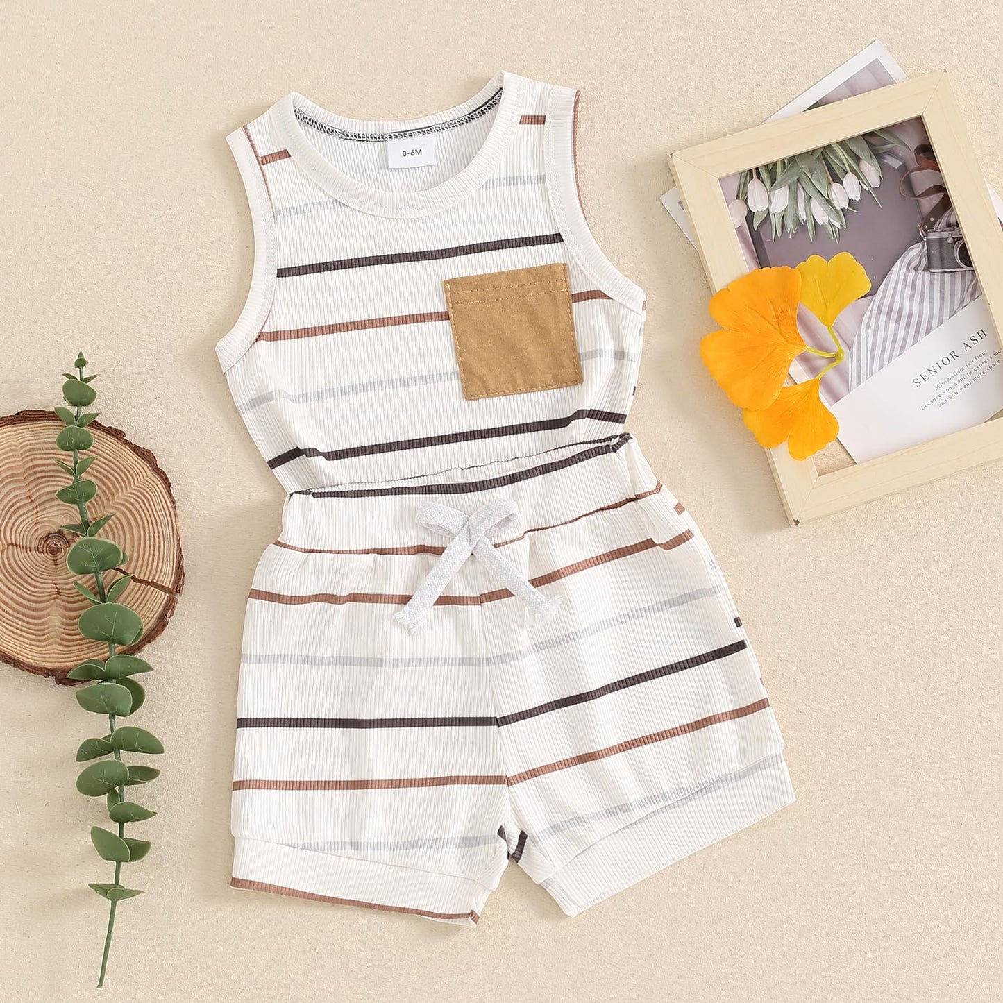 Baby Boy Summer Clothes Striped Tank Tops Camisoles and Shorts Newborn Boys Spring Summer Outfit