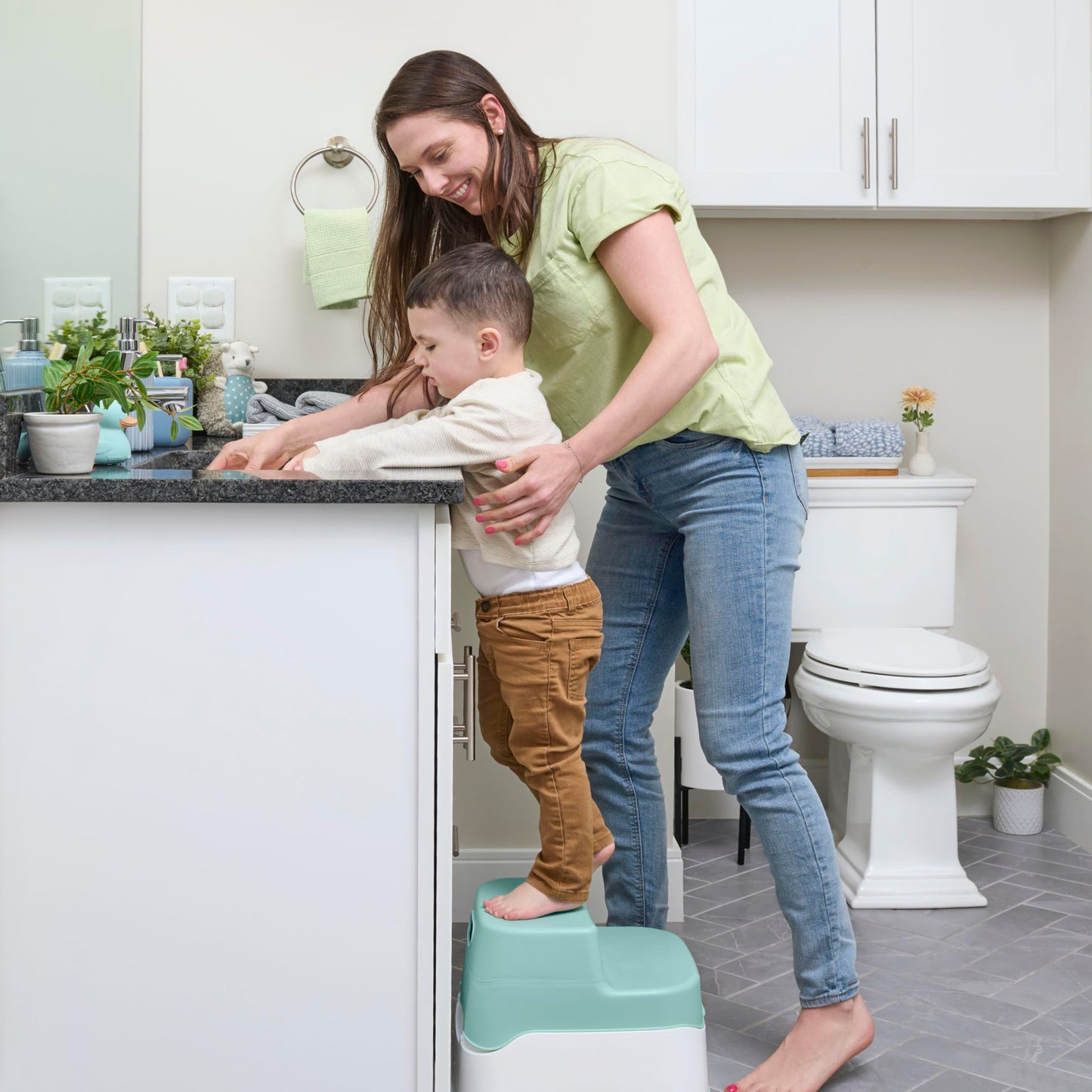 Ingenuity Prepare to Potty 3-in-1 System - Potty Training Toilet, Topper, Step Stool, Easy Setup, Pink, for Toddlers 18 Months+