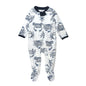 HonestBaby Sleep & Play Footed One-Piece Pajama Sleeper 100% Organic Cotton, Baby Boys