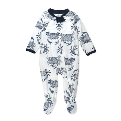 HonestBaby Sleep & Play Footed One-Piece Pajama Sleeper 100% Organic Cotton, Baby Boys