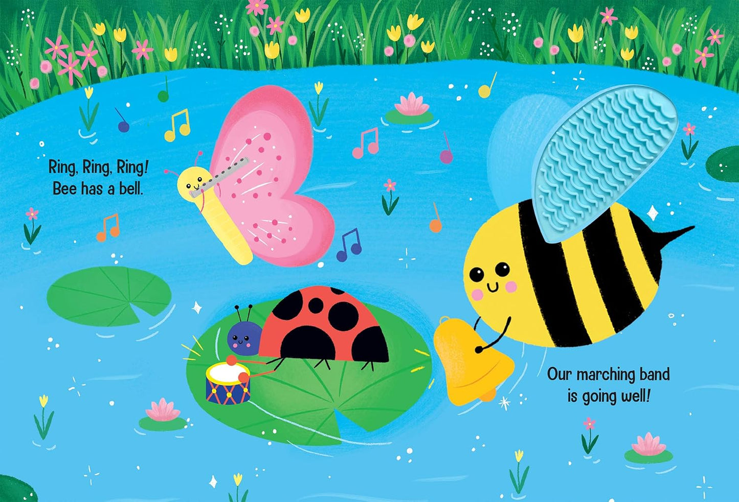Butterfly's Marching Band - Silicone Touch and Feel Board Book - Sensory Board Book