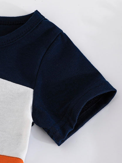 SUREPOCH Baby Boy Clothes Toddler Summer Outfits Short-sleeved Shirt Elastic Pants Two-piece Set Cute Baby Boy Outfits