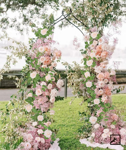 ZIFTY 5Pcs 32.5FT Pink Flower Garland Fake Rose Vines for Tea Party Mother's Day Decorations Faux Artificial Floral Garland Hanging Rose Ivy for Baby Shower Wedding Arch Ceremony Outdoor Wall Decor