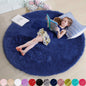 Pink Round Area Rugs 6Ft for Bedroom Living Room, Big Fluffy Shag Circle Rug for Kids Playroom, Cute Preppy Room Decor for Teen Girls, Cozy Fuzzy Furry Plush Carpets for Baby Nursery, Dorm, Classroom