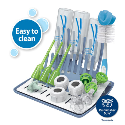 Dr. Brown's Folding Baby Bottle Drying Rack for Easy Storage, Dry Nipples, Pacifiers and Other Baby Essentials, BPA-free