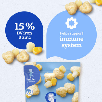 Gerber Baby Snacks Puffs Variety Pack, Banana & Strawberry Apple, 1.48 Ounce - 2 count of four packs, Package may vary, 1.48 Ounce (Pack of 8)