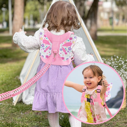 Accmor 3 in 1 Toddler Harness Leashes + Anti Lost Wrist Link, Kids Harness Children Leash for Girls, Child Anti Lost Leash Baby Cute Harness Belt Strap Hold Kids Close While Walking