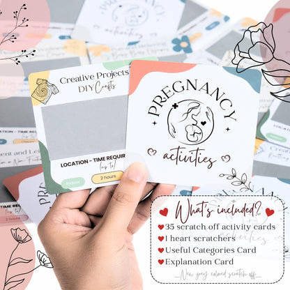 35 Fun Scratch Off Activities for Pregnant Moms, Pregnancy Announcement, Pregnancy Must Haves, Pregnancy Gifts For First Time Moms, Mother Day Gifts for Mom