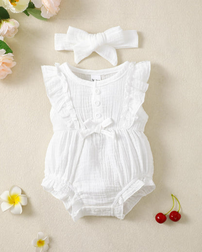 Renotemy Newborn Infant Baby Girl Clothes Rompers Summer Jumpsuits Short Sleeve Romper Infant Baby Clothes Girl